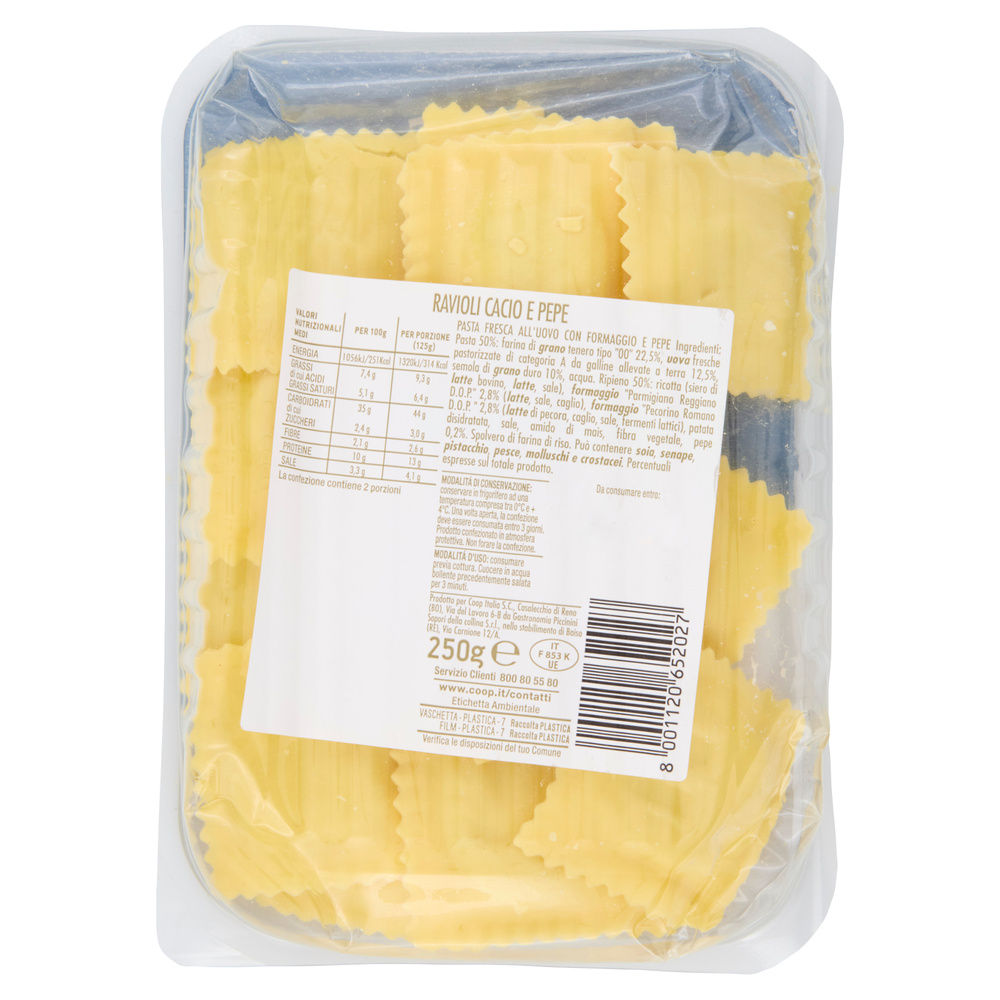 RAVIOLI CACIO E PEPE RIPIENI COOP G 250 - 3
