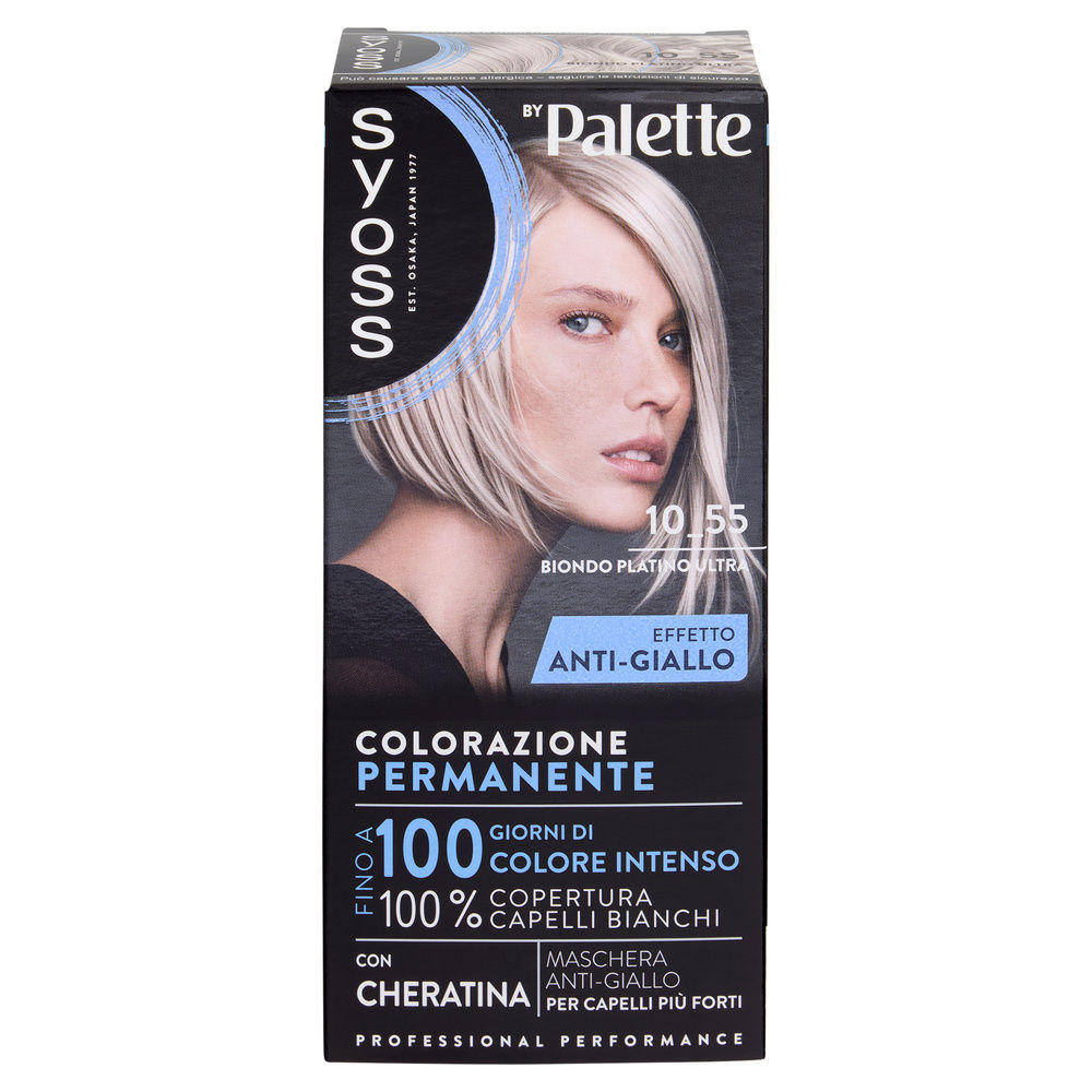 COLORAZIONE PERMANENTE SYOSS BY PALETTE COOL 10_55 BIONDO PLATINO ULTRA PZ1 - 4