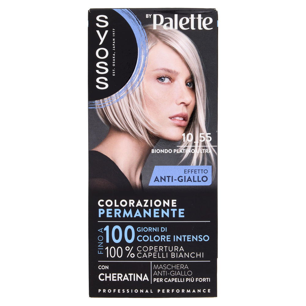 COLORAZIONE PERMANENTE SYOSS BY PALETTE COOL 10_55 BIONDO PLATINO ULTRA PZ1 - 5