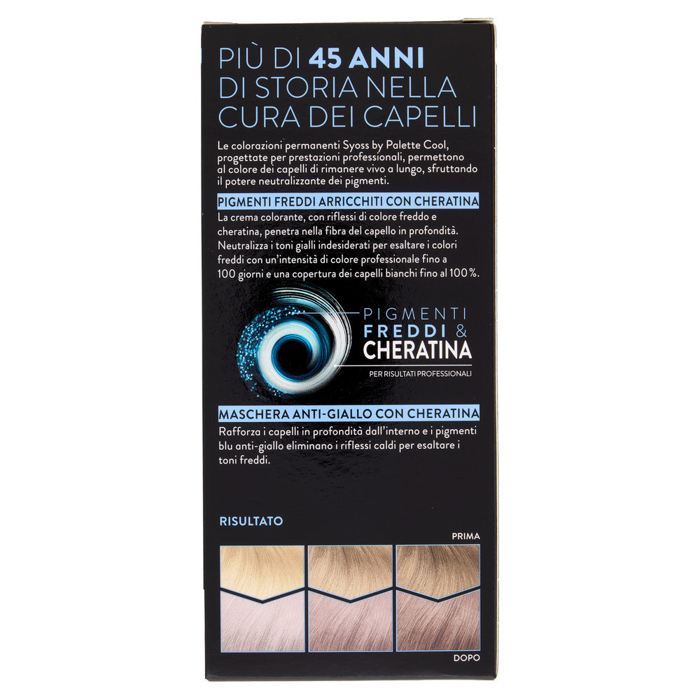 COLORAZIONE PERMANENTE SYOSS BY PALETTE COOL 10_55 BIONDO PLATINO ULTRA PZ1 - 7