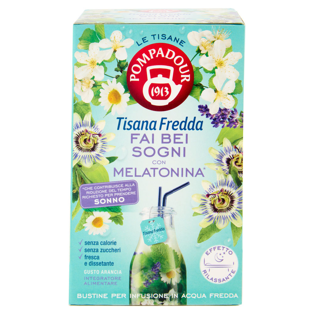 TISANA FREDDA FAI BEI SOGNI CON MELATONINA POMPADOUR 18 FILTRI G 45 - 1