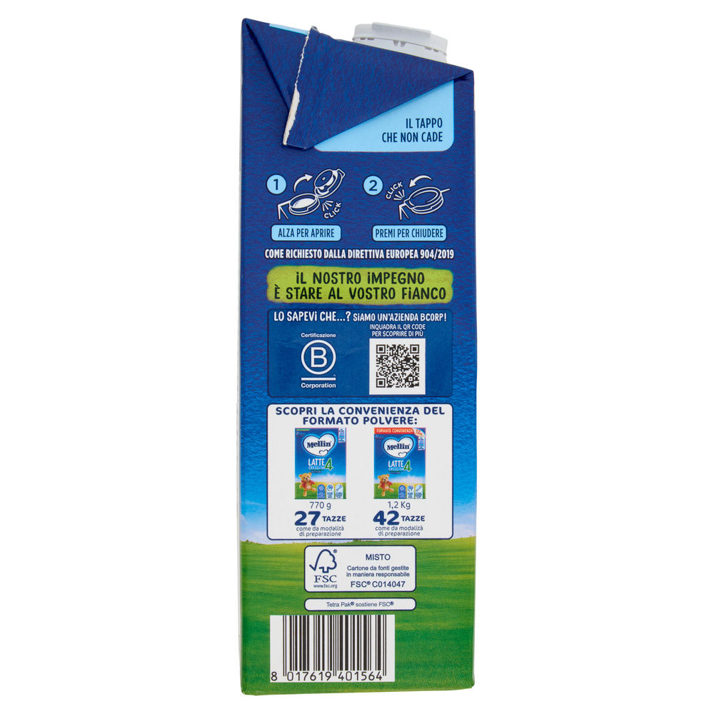 LATTE LIQUIDO MELLIN GUM 4 CARTONE L 1 - 3