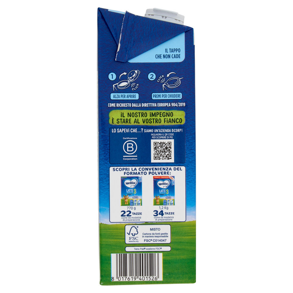 LATTE LIQUIDO MELLIN GUM 3 CARTONE L 1 - 3