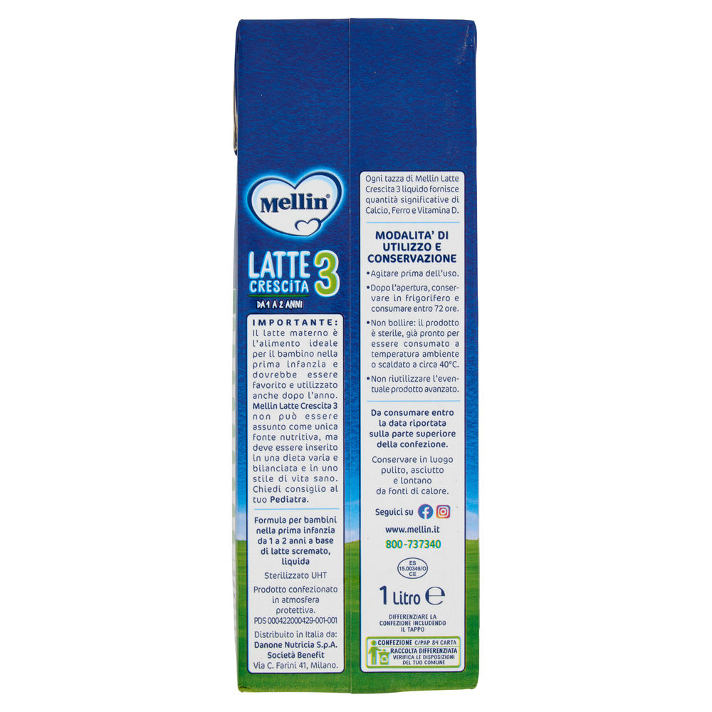 LATTE LIQUIDO MELLIN GUM 3 CARTONE L 1 - 4