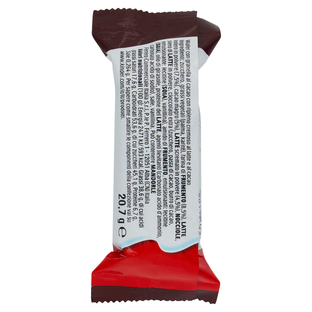 SNACK CACAO KINDER HAPPY HIPPO T.1 INCARTO GR.20,7 - 1