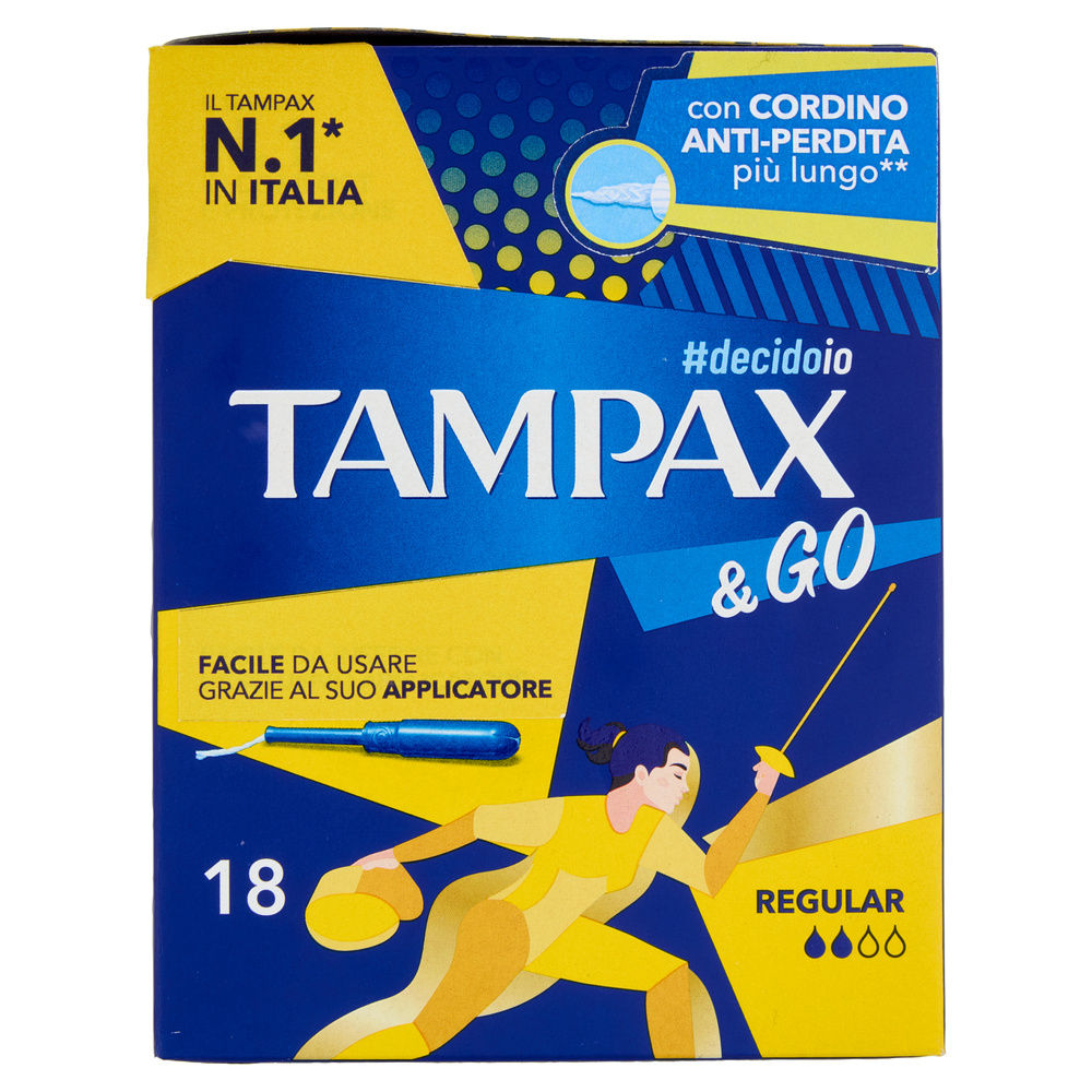 ASSORBENTI INTERNI TAMPAX &GO REGULAR PZ.18 - 2