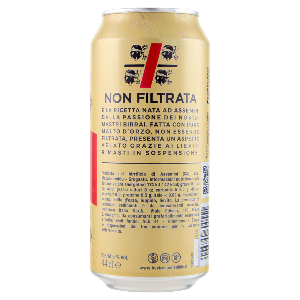 BIRRA ICHNUSA NON FILTRATA 5 GRADI LATTINA ML.440 - 6