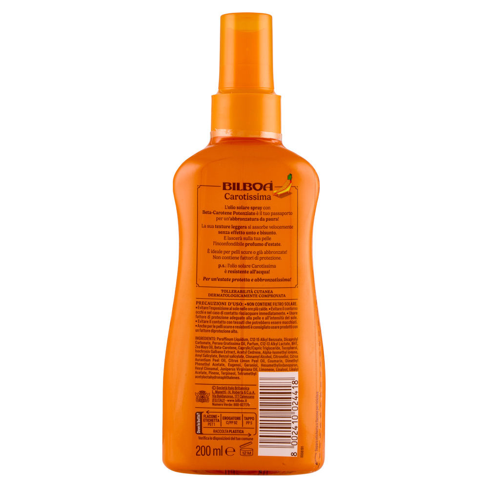 ABBRONZANTE BILBOA CAROTISSIMA OLIO SPRAY ML 200 - 4
