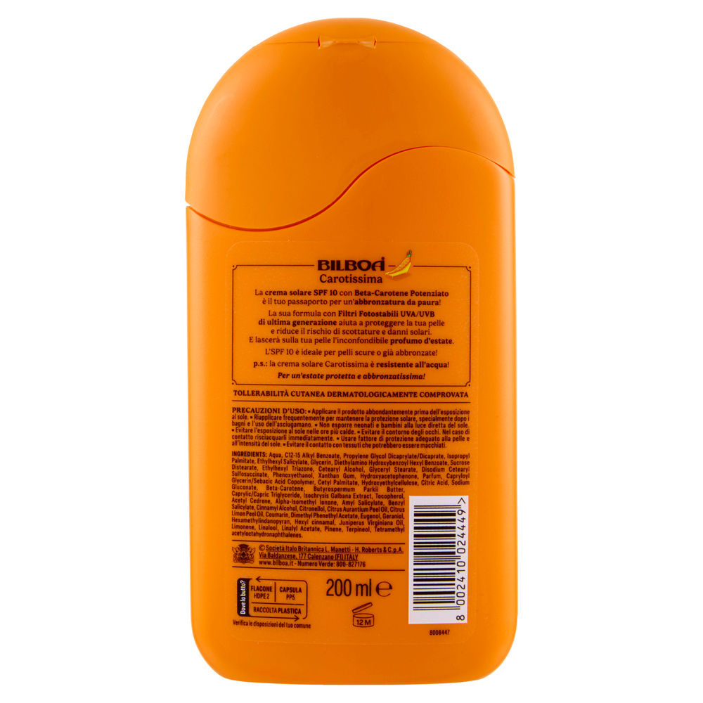 SOLARE BILBOA CAROTISSIMA CREMA SPF 10 ML 200 - 4