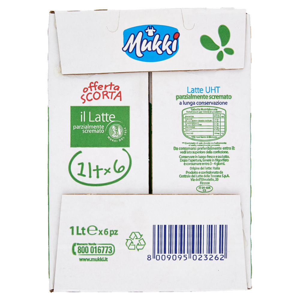 LATTE UHT P.S. SCORTA  MUKKI VALIGETTA  L 1X6 - 3