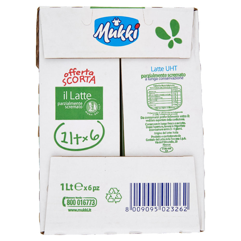 LATTE UHT P.S. SCORTA  MUKKI VALIGETTA  L 1X6 - 5