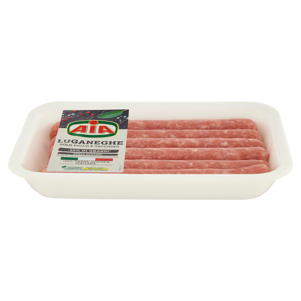 SALSICCIA LUGANEGA DI POLLO E TACCHINO ATP 400 G AIA - 1