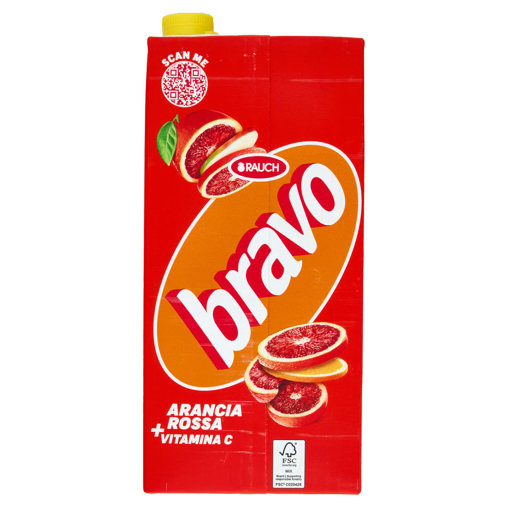SUCCO DI FRUTTA ARANCIA ROSSA RAUCH BRAVO BRICK L 2 - 4