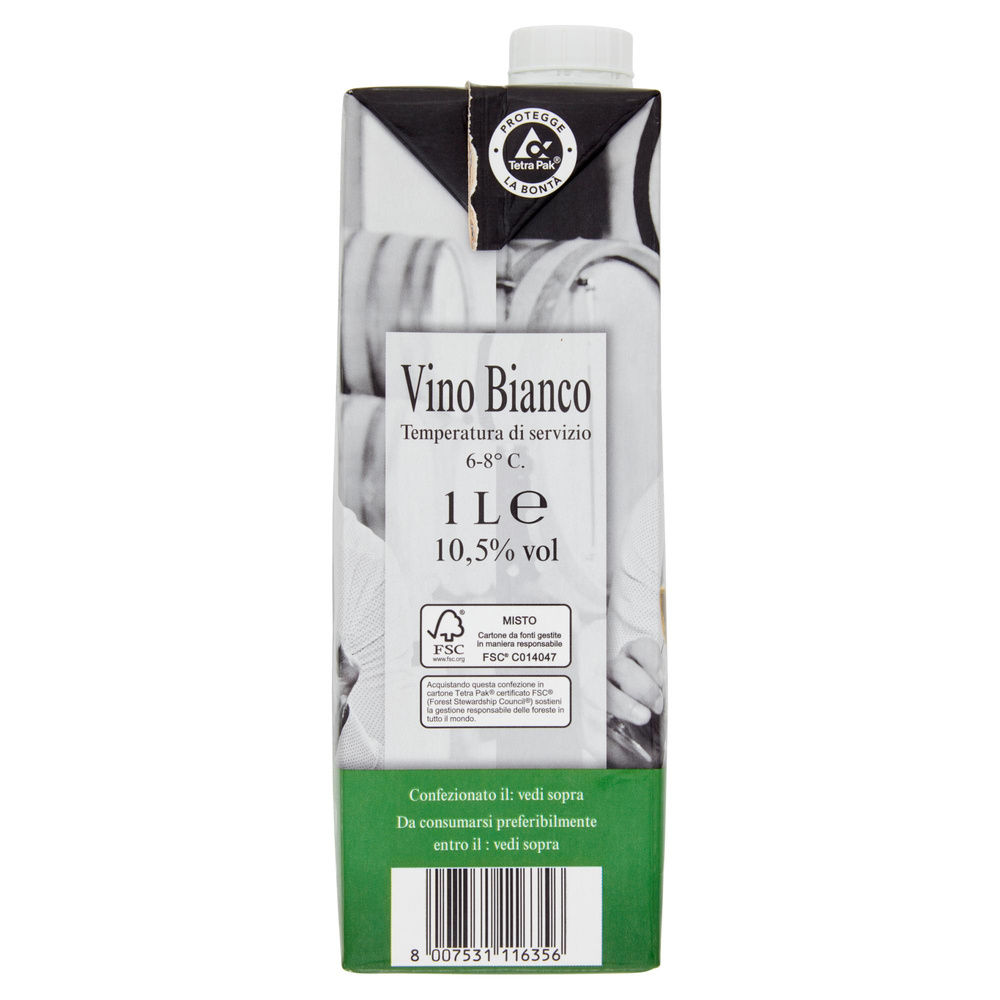VINO BIANCO I VINAI ITALIANI BRICK LT.1 - 6