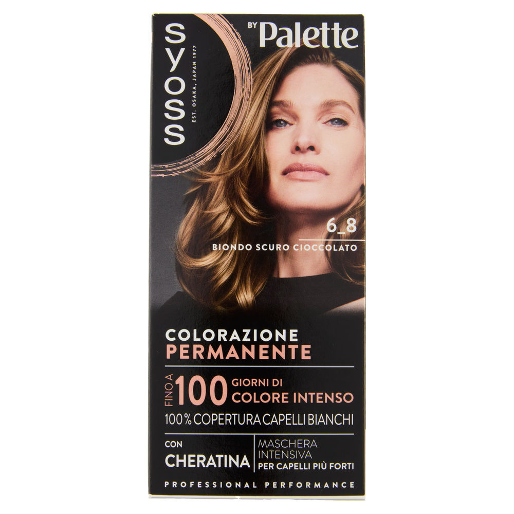 COLORAZIONE PERMANENTE SYOSS BY PALETTE 6_8 BIONDO SCURO CIOCCOLATO PZ.1 - 2