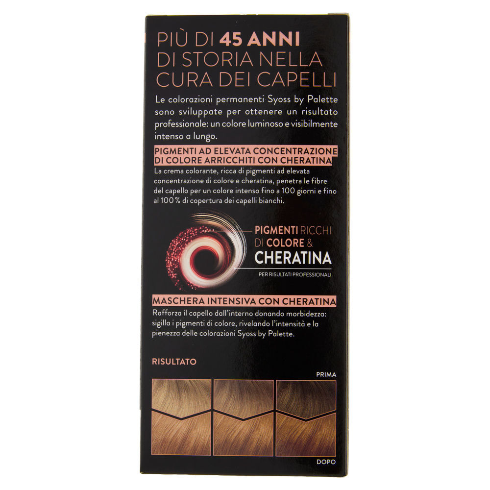 COLORAZIONE PERMANENTE SYOSS BY PALETTE 6_8 BIONDO SCURO CIOCCOLATO PZ.1 - 4