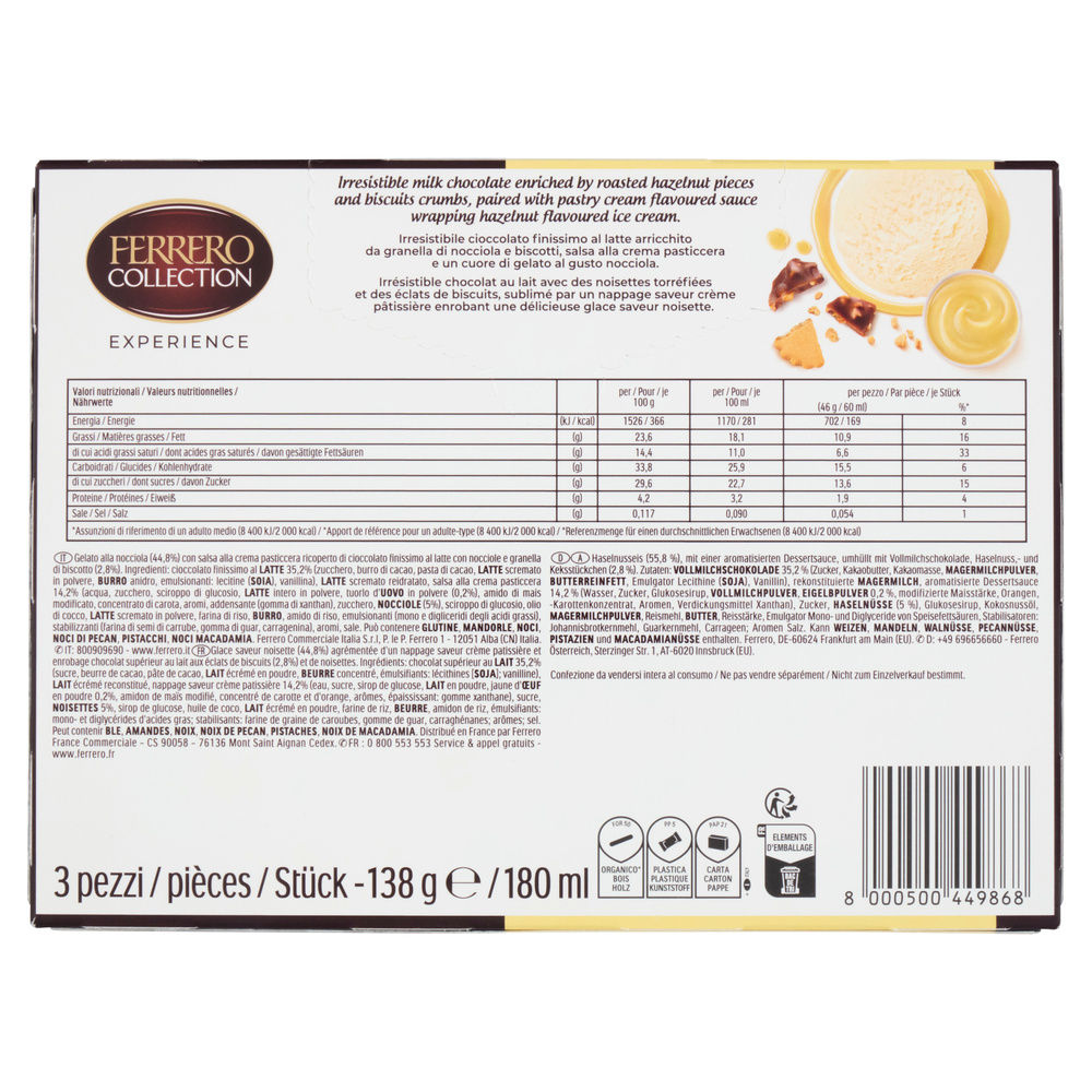 GELATO CREMA PASTICCERA FERRERO COLLECTION T3X8 G 138 - 4