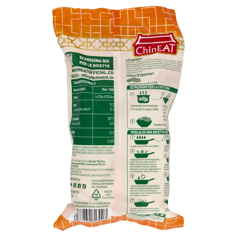 VERMICELLI DI SOIA LONGKOW CHINEAT (2 PORZIONI) G 100 - 1