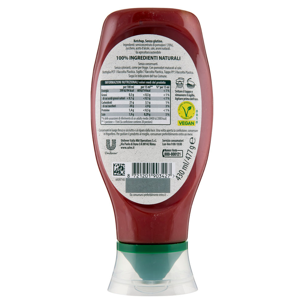 KETCHUP TOP DOWN CALVÈ G 477 ML 430 - 1
