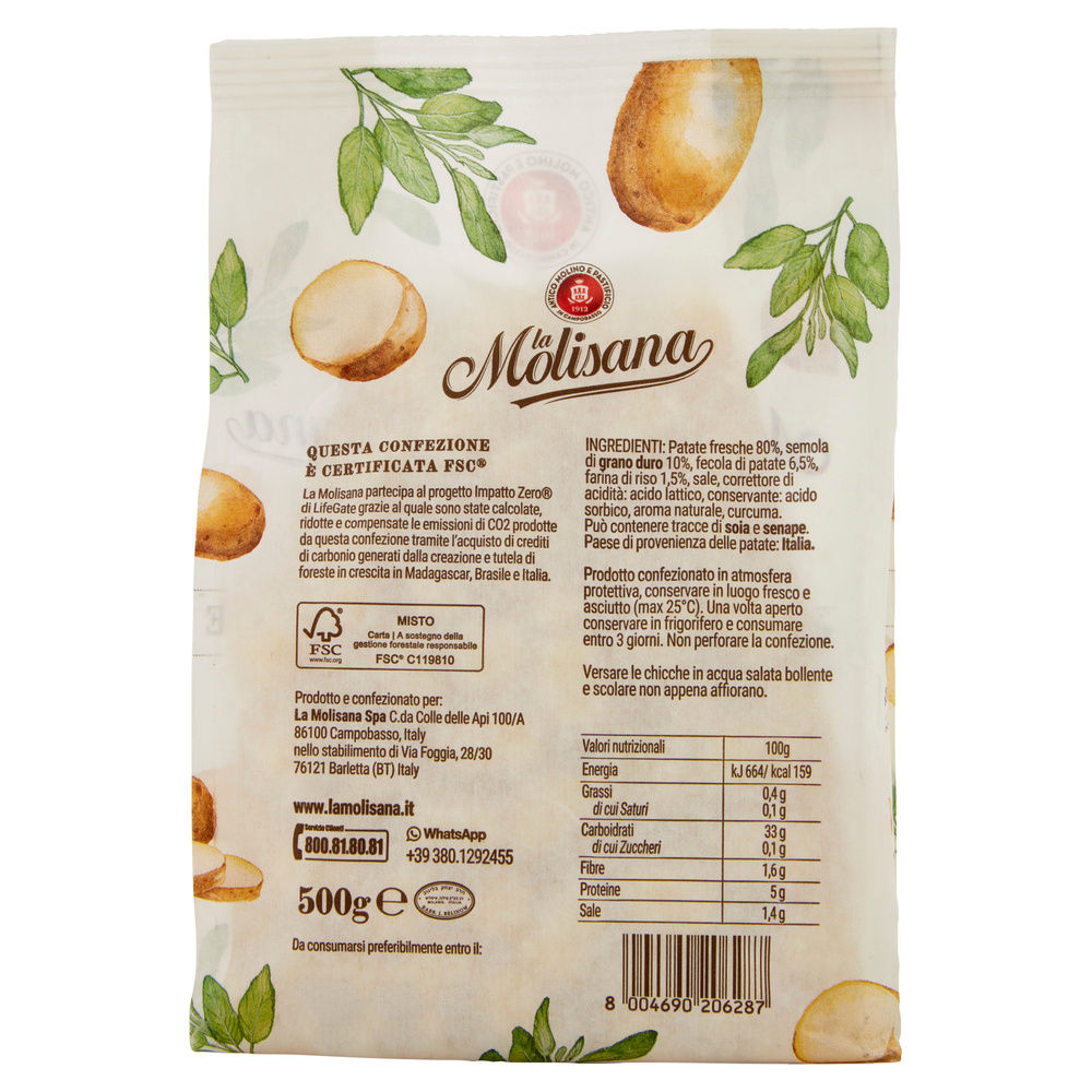CHICCHE DI PATATE LA MOLISANA PACK IN CARTA G 500 - 4