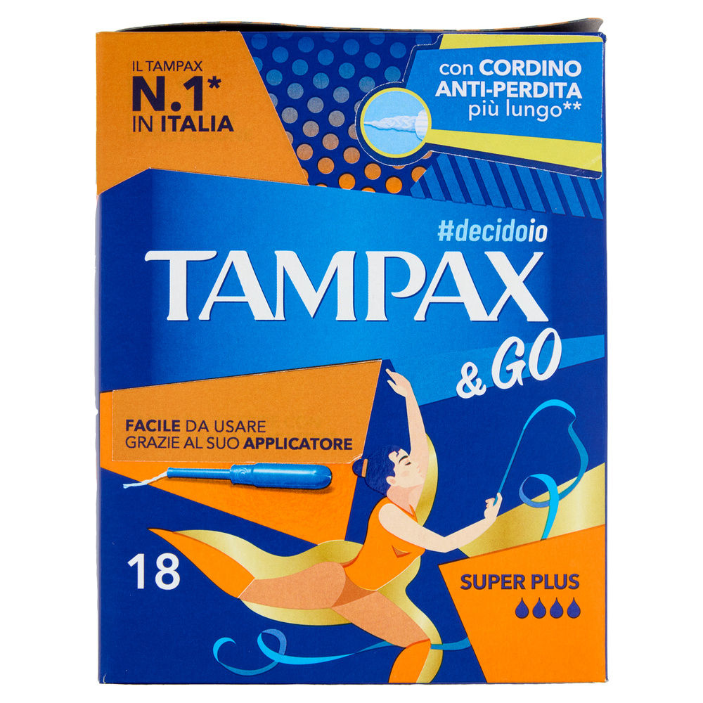 ASSORBENTI INTERNI TAMPAX &GO SUPER PLUS PZ.18 - 2