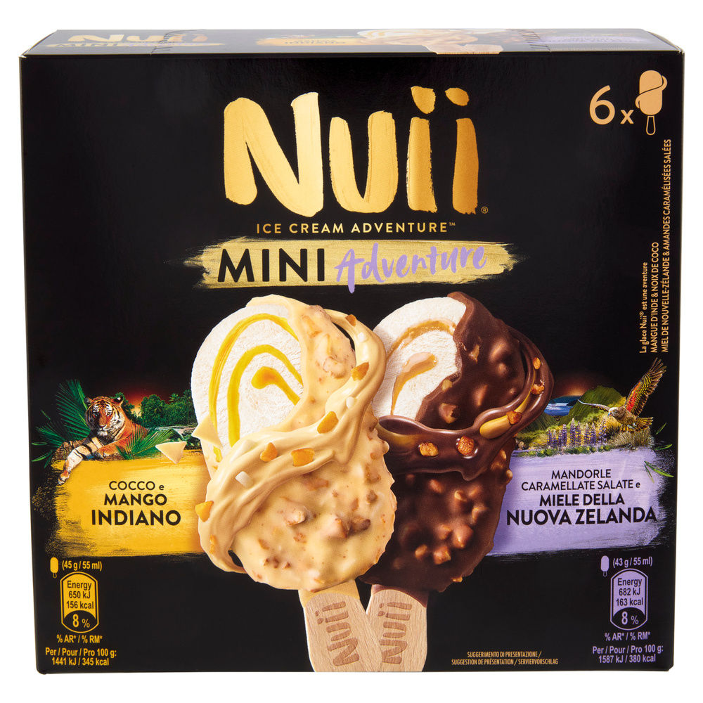 NUII MINI MIX MIELE DELLA NUOVA ZELANDA E COCCO E MANGO INDIANO X6 G 264 - 1