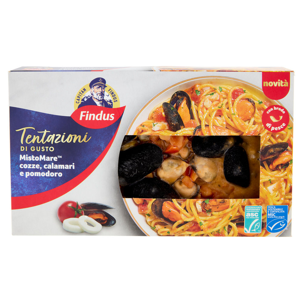 MISTO MARE COZZE CALAMARI E POMODORO CAPITAN FINDUS G 400 - 1
