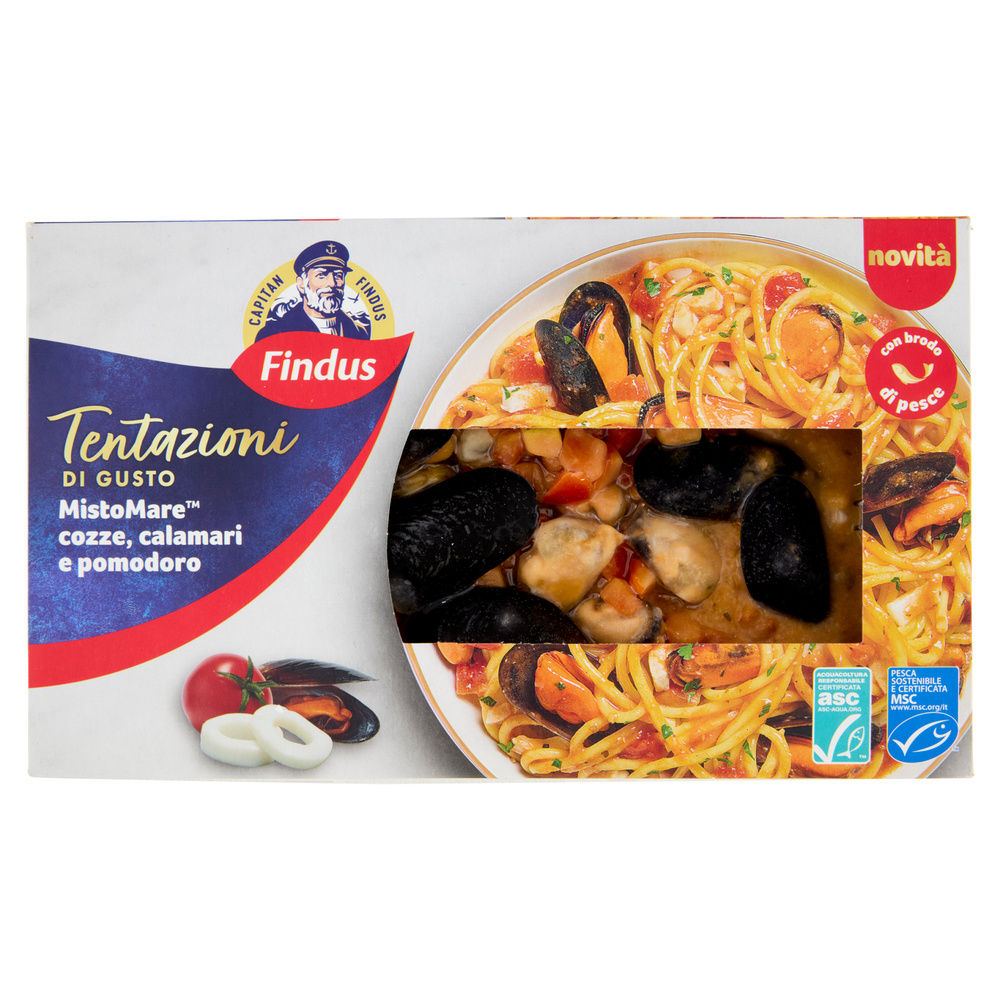 MISTO MARE COZZE CALAMARI E POMODORO CAPITAN FINDUS G 400 - 2
