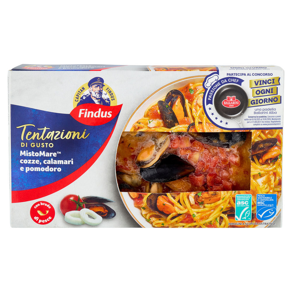 MISTO MARE COZZE CALAMARI E POMODORO CAPITAN FINDUS G 400 - 10