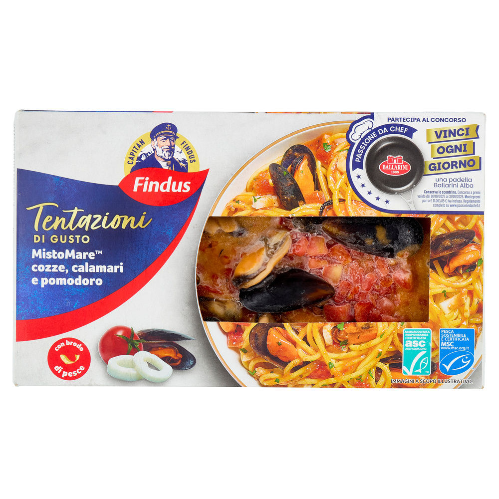 MISTO MARE COZZE CALAMARI E POMODORO CAPITAN FINDUS G 400 - 11