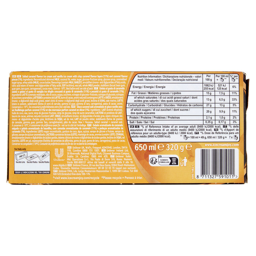 VIENNETTA SALTED CARAMEL ALGIDA SCATOLA G 320 NEW - 7