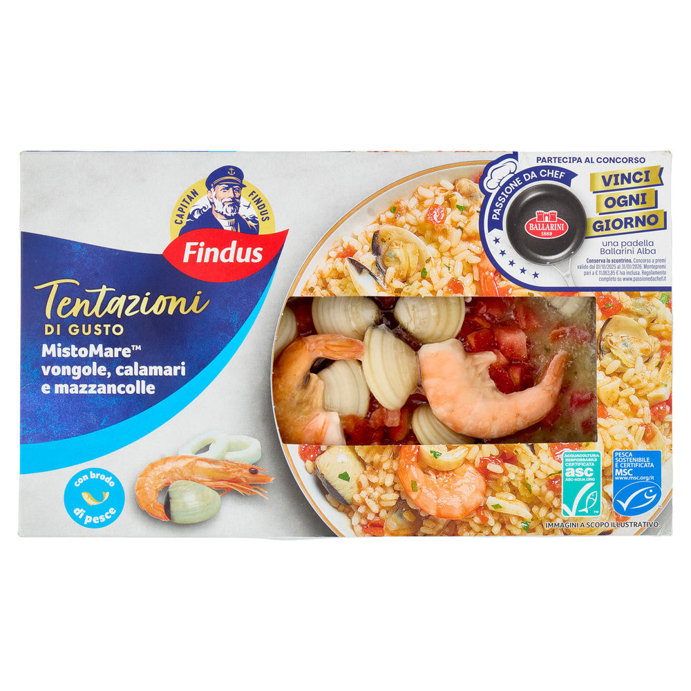 MISTO MARE VONGOLE CALAMARI E MAZZANCOLLE CAPITAN FINDUS G 400 - 10
