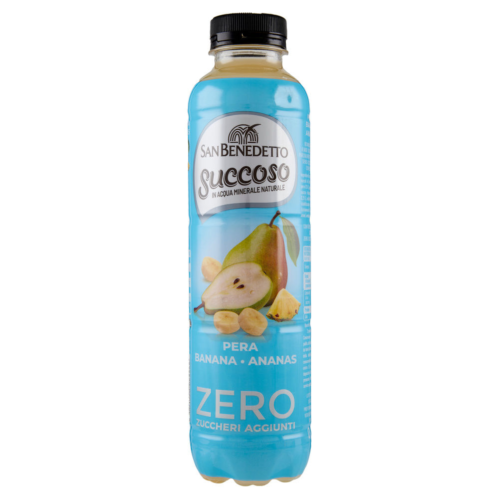SUCCOSO ZERO PERA BANANA ANANAS PET SAN BENEDETTO ML 400 - 4