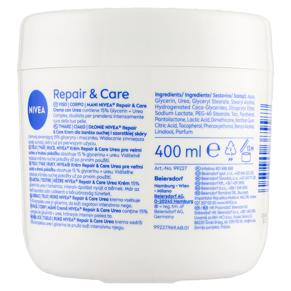 CREMA CORPO NIVEA REPAIR & CARE UREA ML 400 - 4