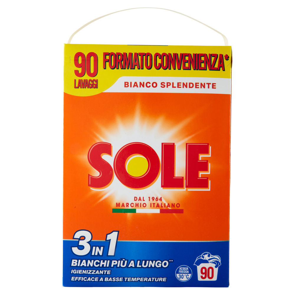 DETERSIVO LAVATRICE IN POLVERE SOLE BIANCO SPLENDENTE 90LAV KG 4,5 - 2