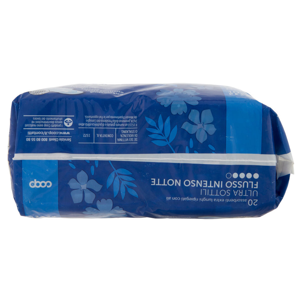 ASSORBENTI ULTRA SOTTILI FLUS.INTEN.NOTTE EXTRA LUNGHI RIPIEG.C/ALI COOP 2XPZ.10 - 4