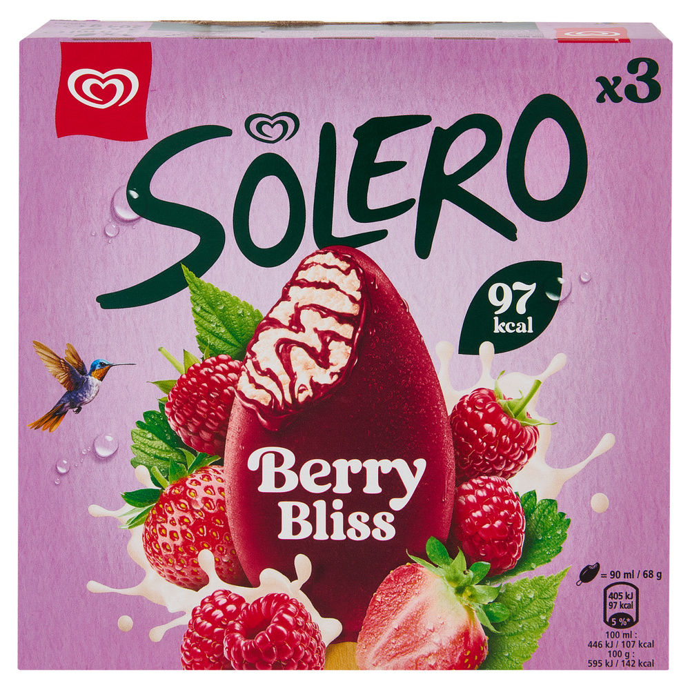 SOLERO BERRY BLISS ALGIDA 3X90ML  G 204 - 1