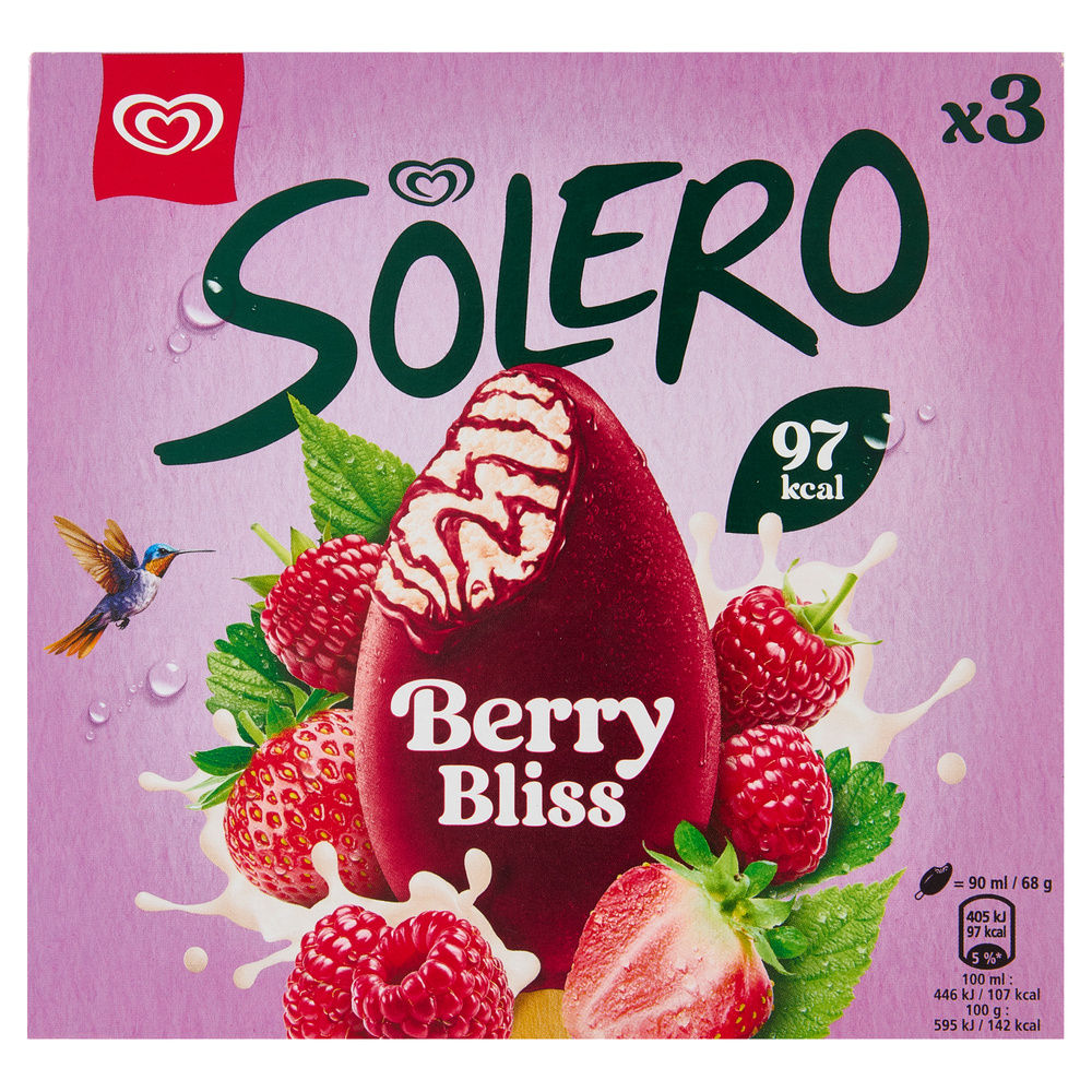 SOLERO BERRY BLISS ALGIDA 3X90ML  G 204 - 2