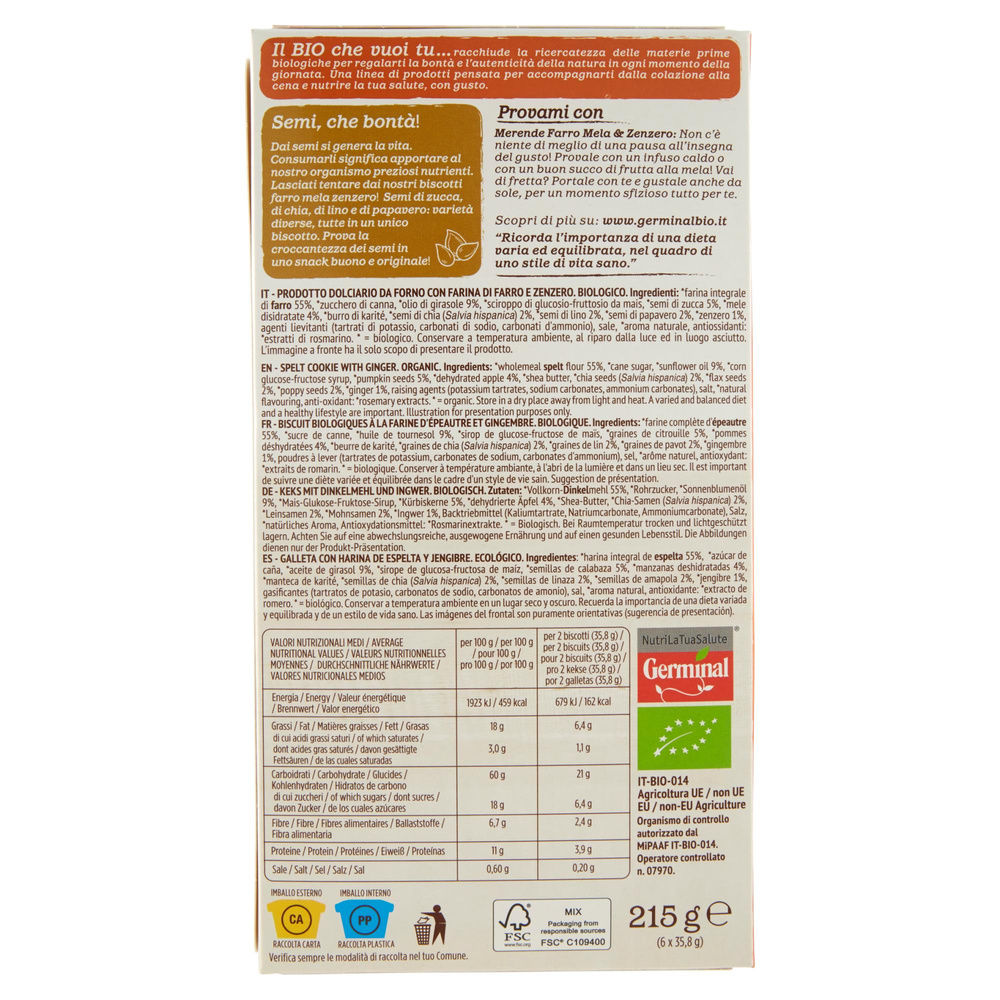 MERENDINE MELA E FARRO GERMINAL VASCHETTA G 215 - 5