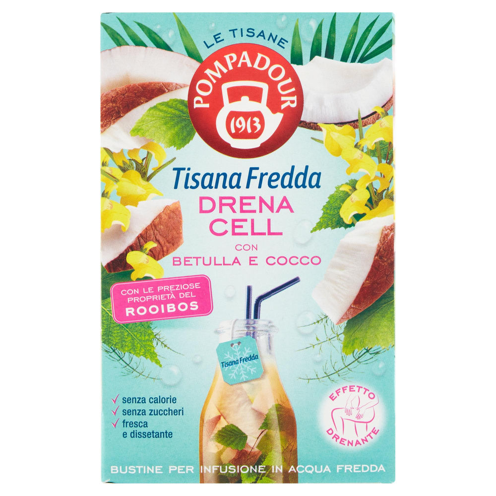 TISANA FREDDA DRENA CELL CON BETULLA E COCCO POMPADOUR SCATOLA G45 - 6
