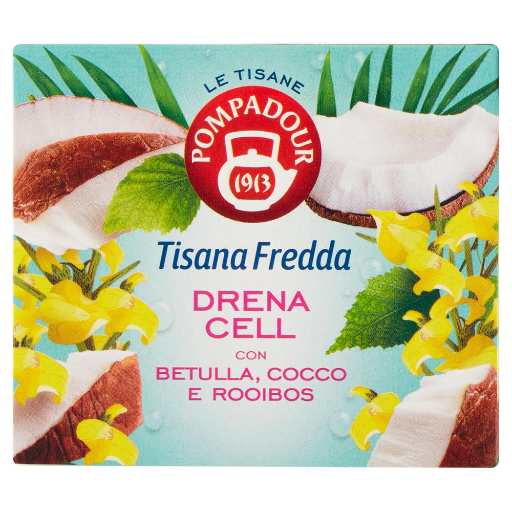 TISANA FREDDA DRENA CELL CON BETULLA E COCCO POMPADOUR SCATOLA G45 - 5
