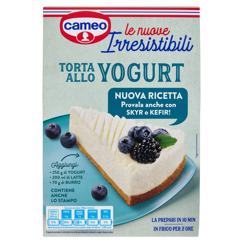 PREPARATO PER TORTA ALLO YOGURT LE IRRESISTIBILI CAMEO CARTONE G 235 - 0
