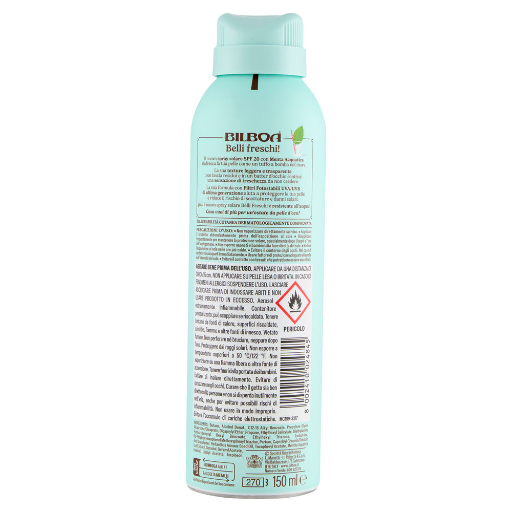 SOLARE BILBOA BELLI FRESCHI SPRAY SPF 20 ML 150 - 4