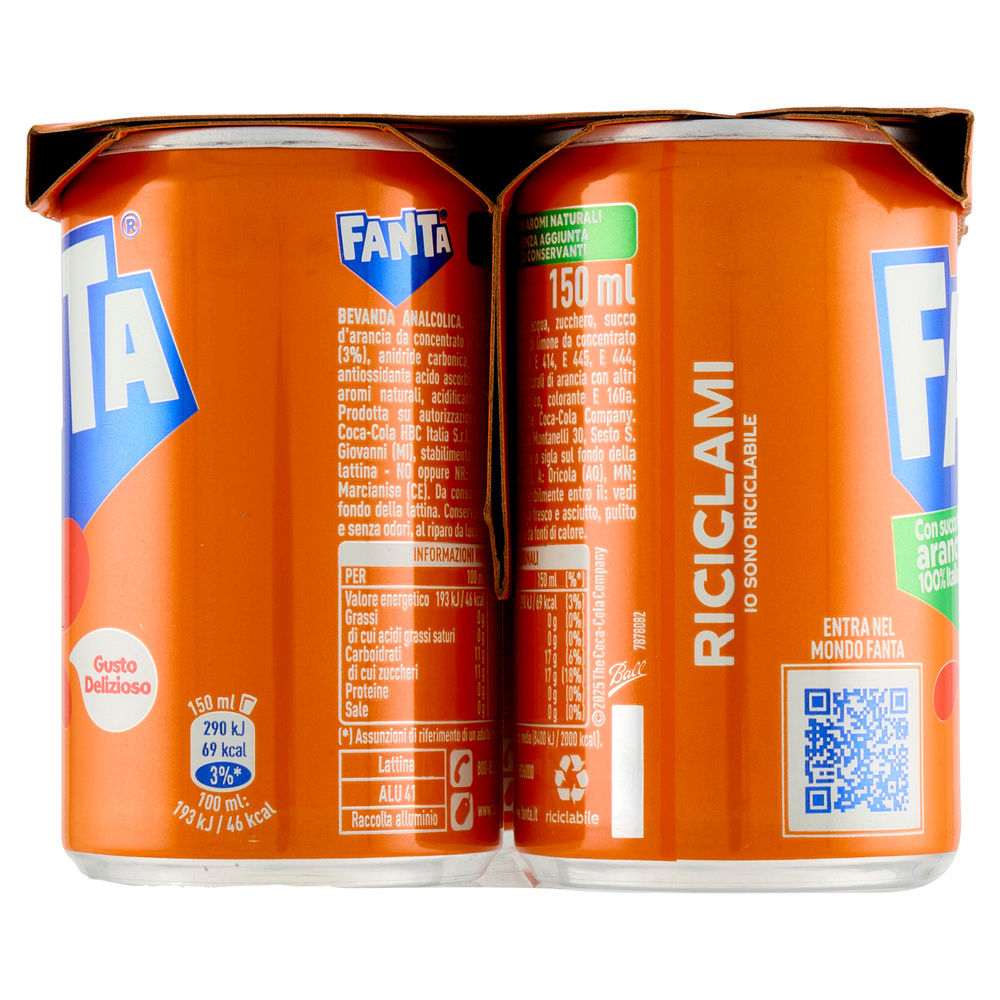 FANTA ORANGE LATTINA CLUSTER ML.150 X 6 - 3
