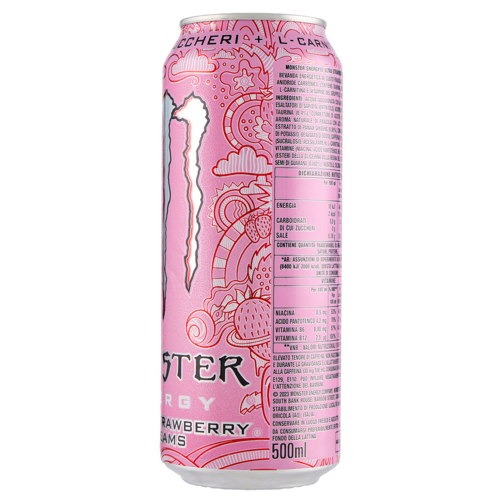 BEVANDA ENERGY DRINK MONSTER STRAWBERRY LATTINA ML 500 - 5