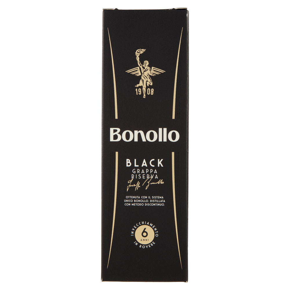 GRAPPA RISERVA BLACK 6 YEARS 40% ALCOL. BONOLLO CL50 - 4