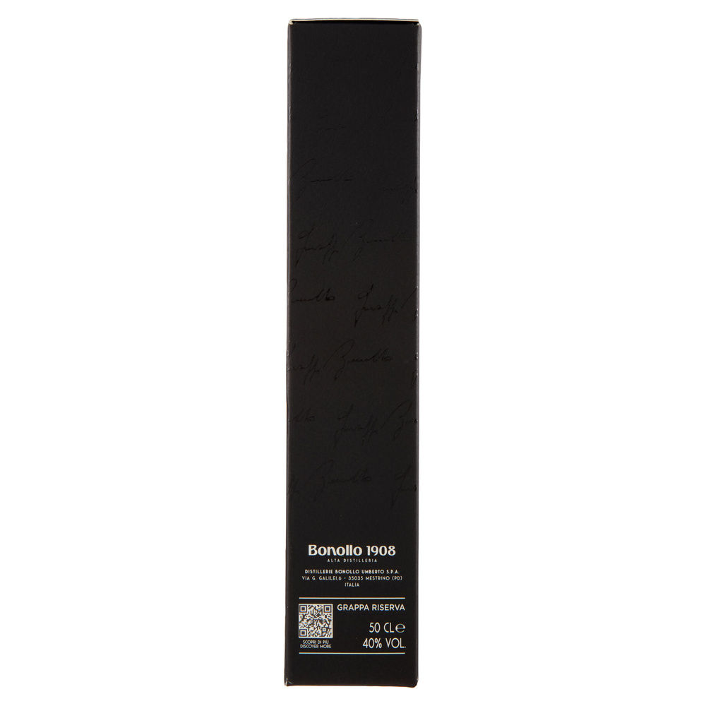 GRAPPA RISERVA BLACK 6 YEARS 40% ALCOL. BONOLLO CL50 - 5