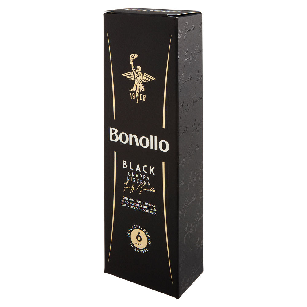 GRAPPA RISERVA BLACK 6 YEARS 40% ALCOL. BONOLLO CL50 - 2
