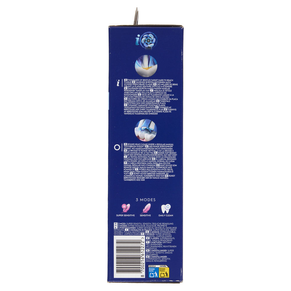 SPAZZOLINO ELETTRICO ORAL B IO2 NERO ULTIMATE CLEAN PZ 1 - 5