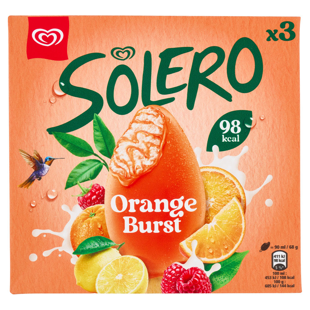 SOLERO ORANGE BURST ALGIDA 3X90ML G 204 - 0
